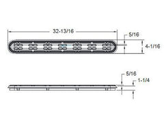 AquaStar 32CDAVFR101 Channel Drain Anti-Entrapment Cover with Frame White