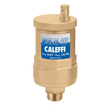 Caleffi 551004A Discal Air Vent 1/2 Female NPT