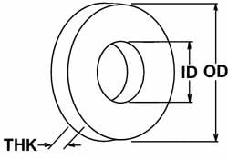 VALUE COLLECTION Value Collection FW5XX03600-005BX M36 Flat Washer 316 Ss