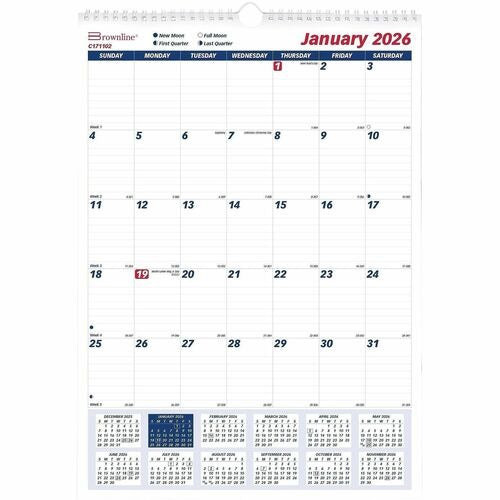 REDIFORM Rediform REDC171102 Monthly Wall Calendar 12 X 17.125 in