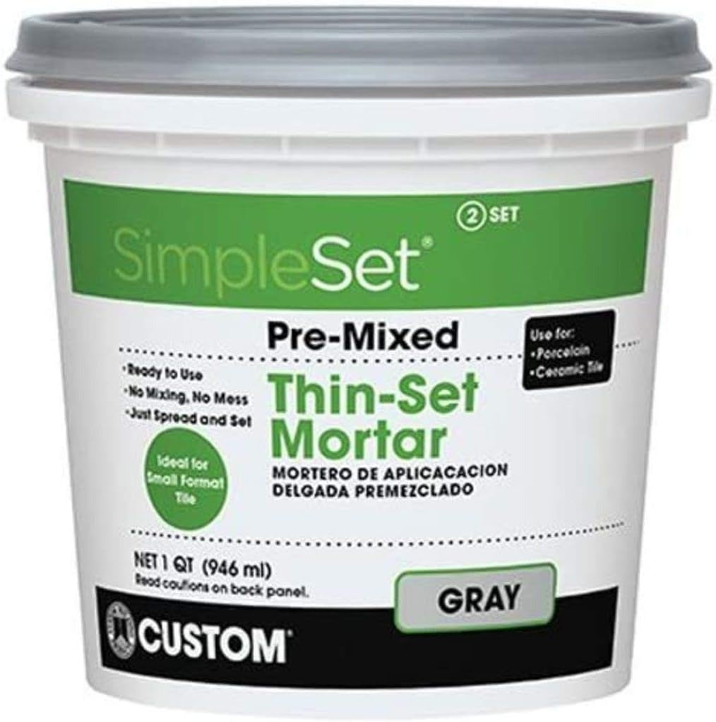 CUSTOM BUILDING PRODUCTS Custom Building Products CTTSGQT SimpleSet Pre-Mixed Thin-Set Mortar 1 Qt