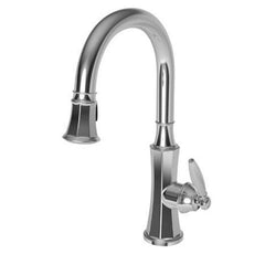 Newport Brass 1200-5103/26 Kitchen Faucet Metropole 1 Lever ADA Polished Chrome Pull Down Spout Height 9-1/16 Inch 1.8 Gallons per Minute