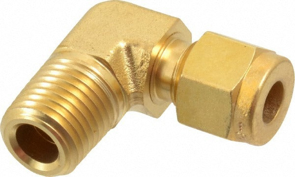 PARKER Parker 4MSEL4N-B Compression Male Elbow 1/4 in Brass