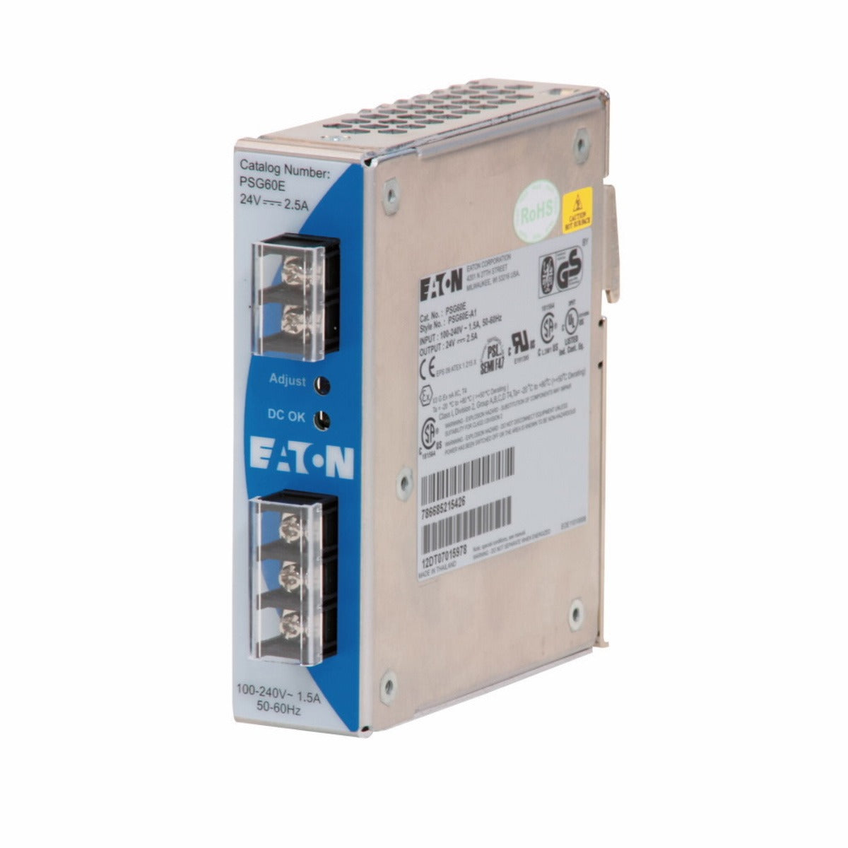 EATON Eaton PSG60E12SM PSG 1-Phase switcher DC power supply 60 W (12 VDC, DIN rail)