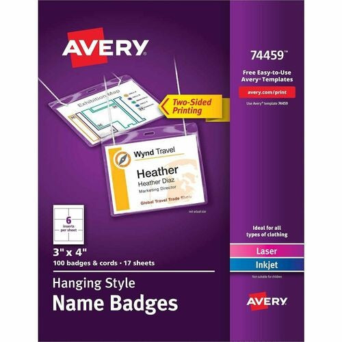 AVERY Avery AVE74459 Name Badge Holder 3x4 in Top Load 100pk