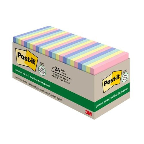 3M 3M MMM654R24CPAP Greener Notes Cabinet Pack (3 in x 3 in, 24 Pads) 654R24CPAP
