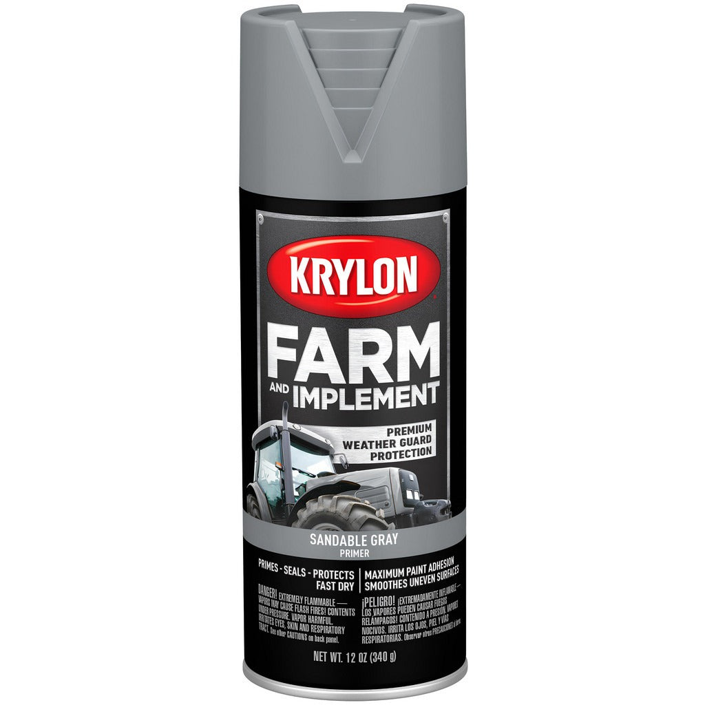 KRYLON Krylon K01950008 Farm Implement Spray Paint Gray 12 Oz