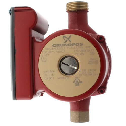 Grundfos 59896124 UP15-18BUC7 1/25HP 115V Bronze Circulator Pump Replacement 59896124