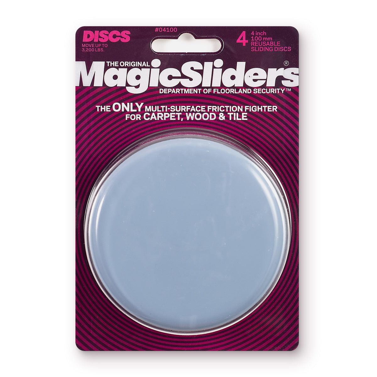 MAGIC SLIDERS Magic Sliders 04100 4 In. Round Furniture Glide (4-Pack)