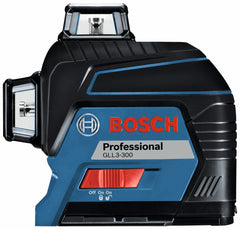 Bosch GLL3300 5.9 x 3.3 +/-3/32 360 deg Three-Plane Leveling and Alignment-Line Laser