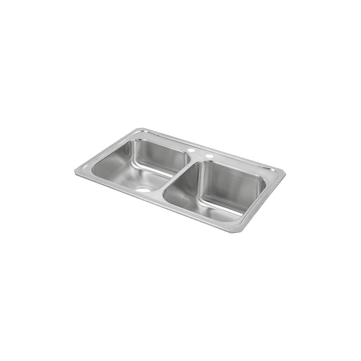 BSC PREFERRED Bsc Preferred STCR3322R2 Double Bowl Drop-in Kitchen Sink