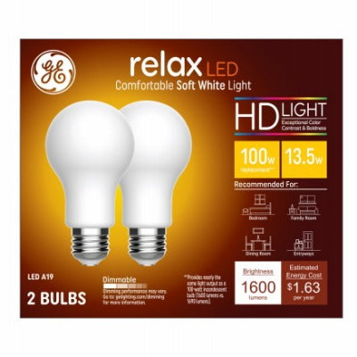 GE G E Lighting 93126483 A19 Led Bulb 17W Soft White 2 Pack