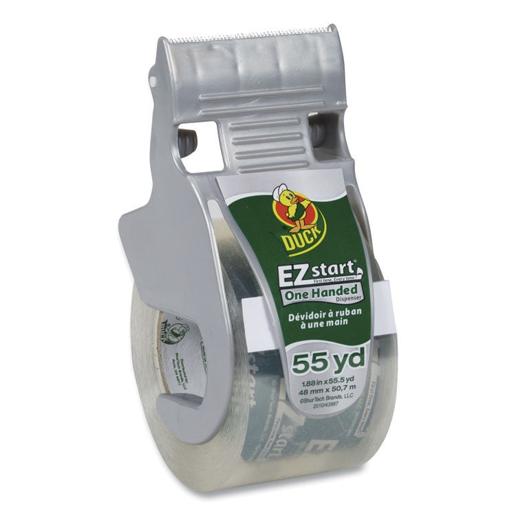 DUCK Duck DUC1259457 E-Z Start Premium Packaging Tape with Dispenser 1.88-Inch x 55.5 Yds (Pack of 1)