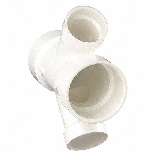 MUEL 05845 PVC DWV Reducing Double Wye 4 x 4 x 2 x 2 Inch Replacement MPN