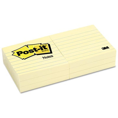 3M 3M 630-6PK Post-it Lined Notes 3 x 3 6/Pack MMM6306PK