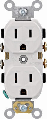 LEVITON Leviton R62-CBR15-00W 15A Duplex Receptacle White