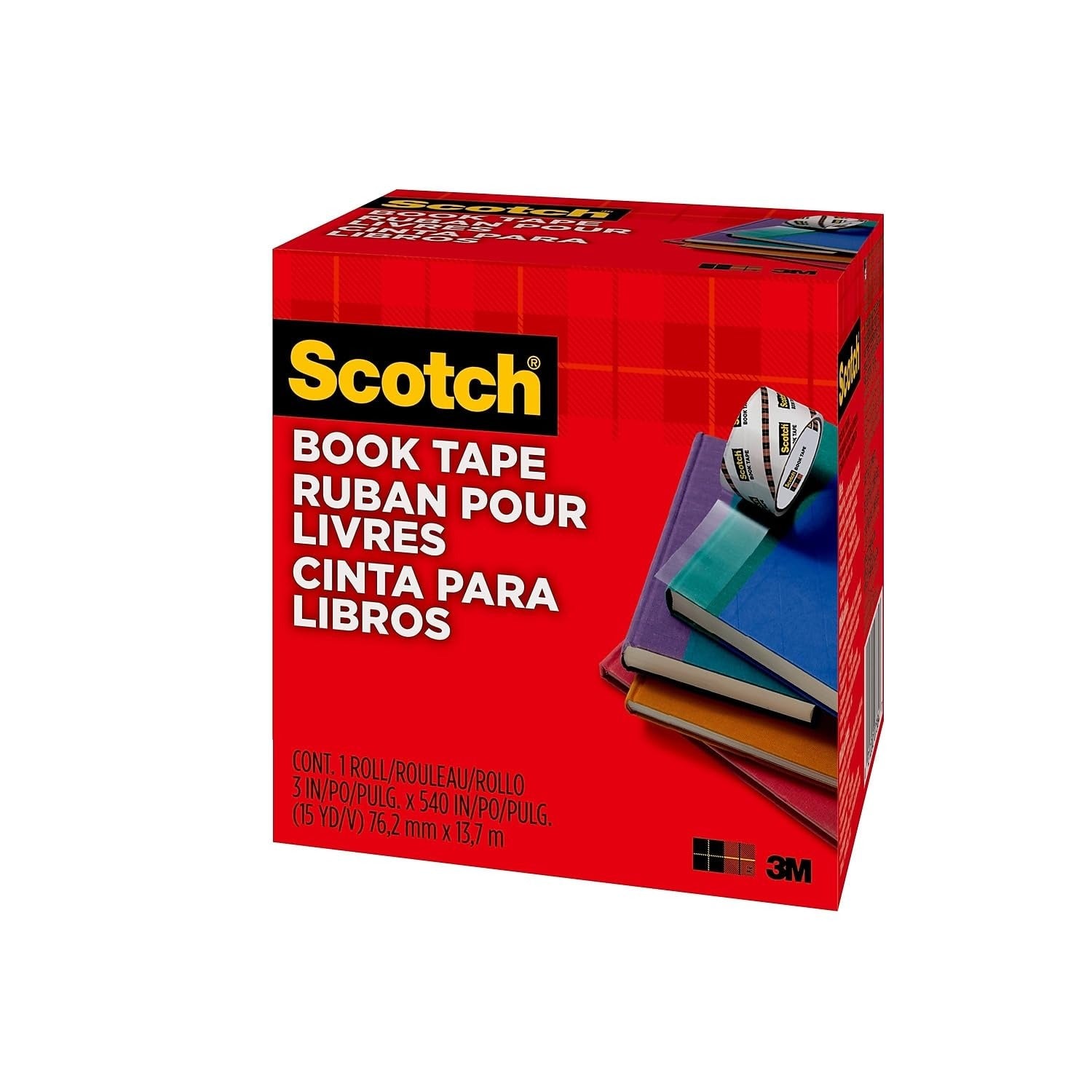 3M 3M MMM8453 Scotch Book Tape 3 in x 15 yd (1 Roll) 845-3