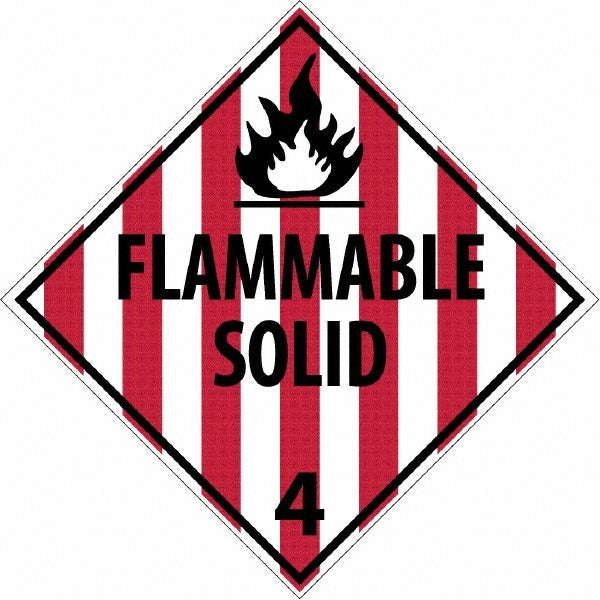 ACCUFORMNMC Accuformnmc DL11R Rigid Plastic Placard Flammable Solid