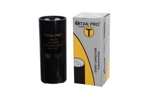 PACKARD Packard TMJ340 Start Capacitor 340-408 MFD 110-125V (Round 1.5 x 1.5 x 3.5 in)