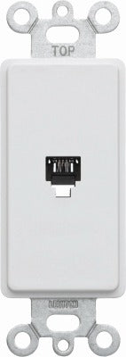 LEVITON Leviton Mfg Co 022-40649-00W Modular Phone Wall Jack