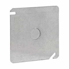 Crouse-Hinds TP478 Square Cover 4 Steel Flat with 1/2 KO