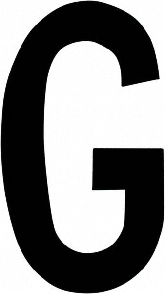 STRANCO Stranco DBV-1-G-10 Vinyl Letter Label G 1 Inch 10-pack
