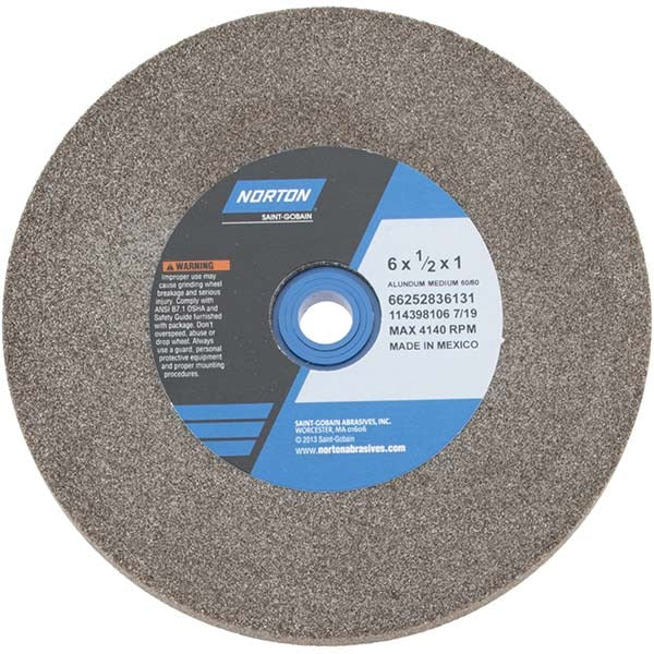 NORTON Norton 66252836131 Bench Grinding Wheel 6in 60/80 Grit