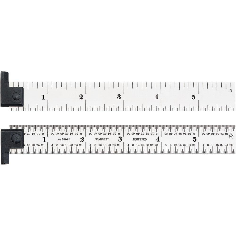 STARRETT Starrett 52673 Steel Rule 6 Inch 4R Rigid Satin Chrome