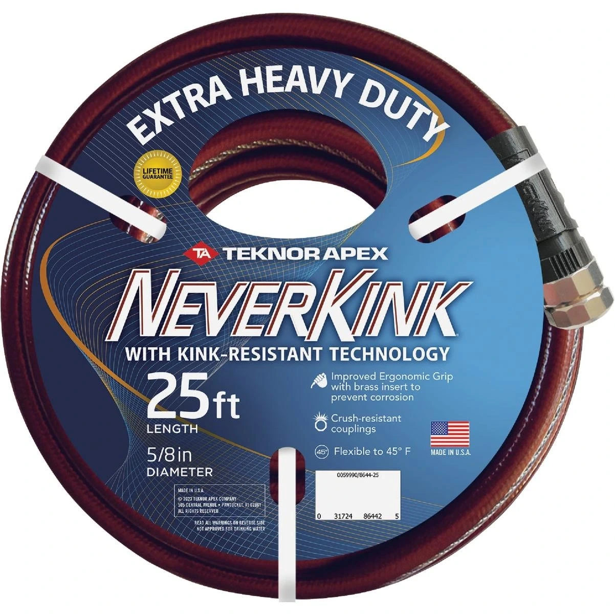 BEST GARDEN Best Garden 8614DB-25 Neverkink 5/8 in. Dia. x 25 ft. Heavy Duty Garden Hose (5/8 in. x 25 ft.)