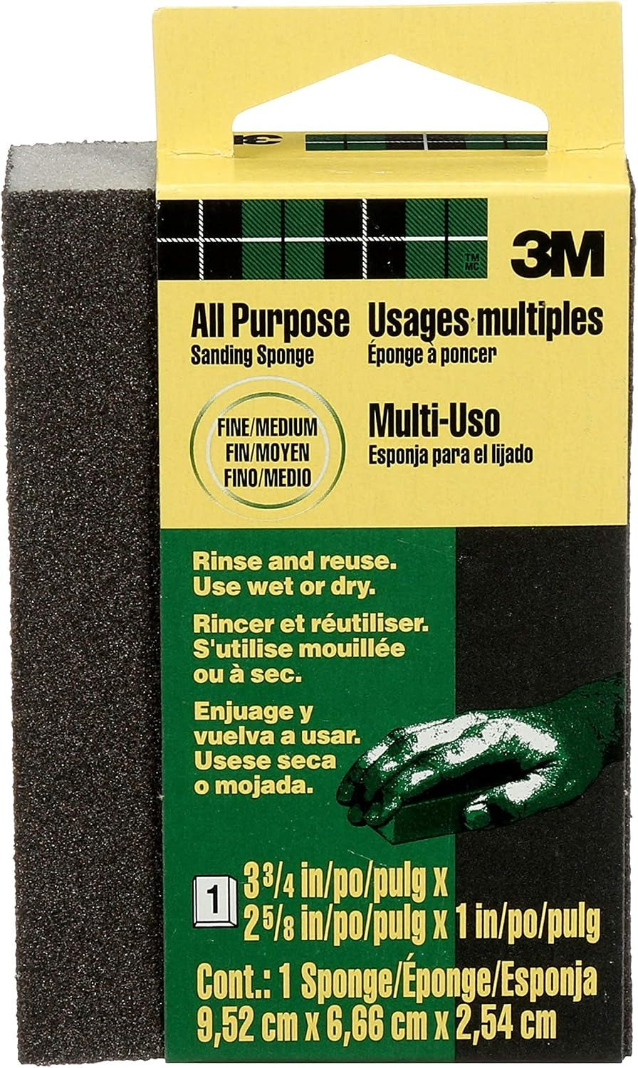3M 3M 908NA Small Area Sanding Sponge 3-3/4 in x 2-5/8 in
