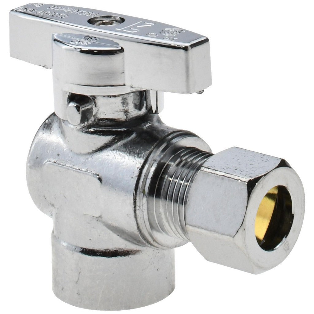VALUE COLLECTION Value Collection 190-222HC Brass Angle Stop Valve 125 Psi