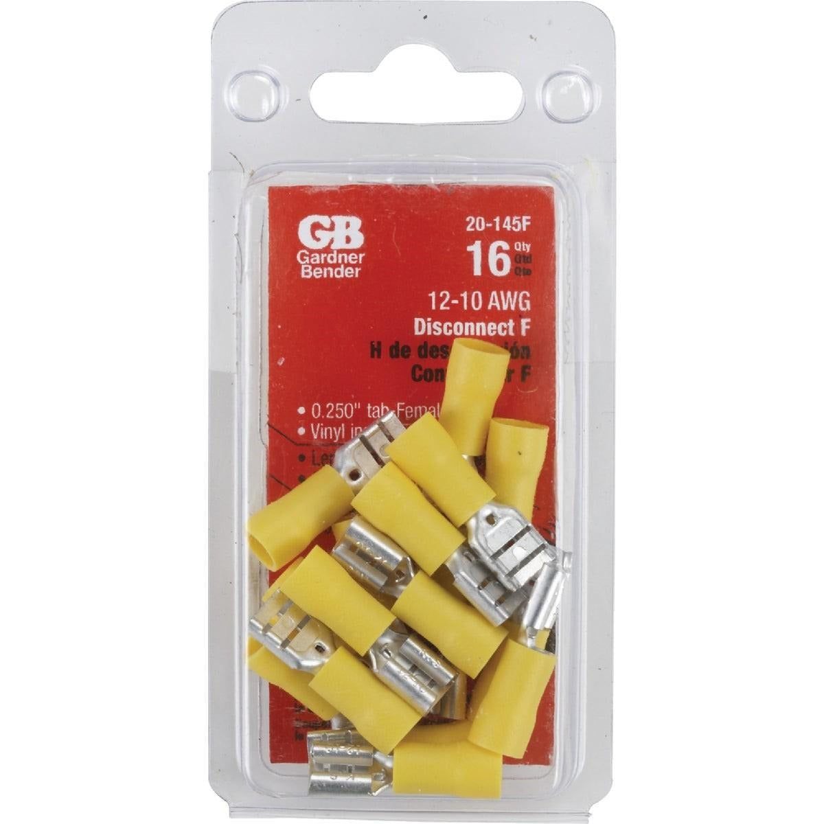 GARDNER BENDER Gardner Bender 20-145F 12 to 10 AWG female vinyl-insulated barrel disconnect (16-pack)