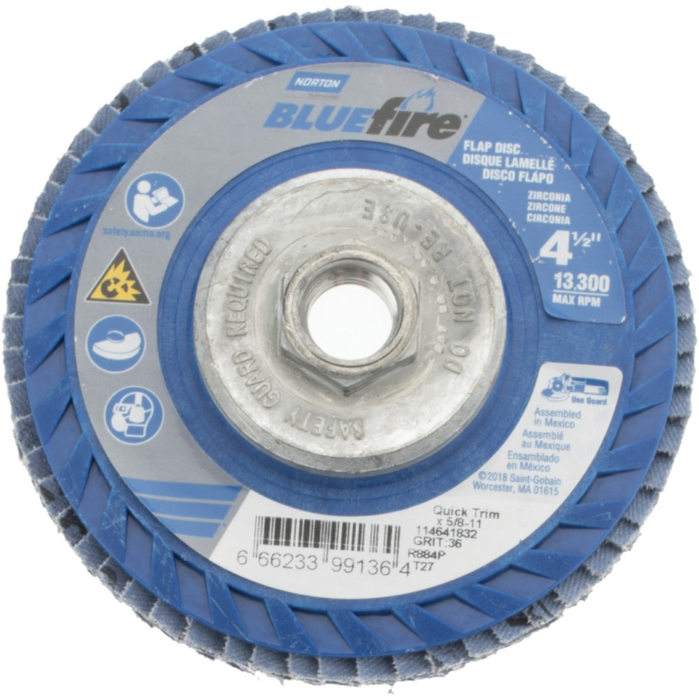 NORTON Norton 66623399136 Flap Disc 36 Grit Type 27 4.5 in