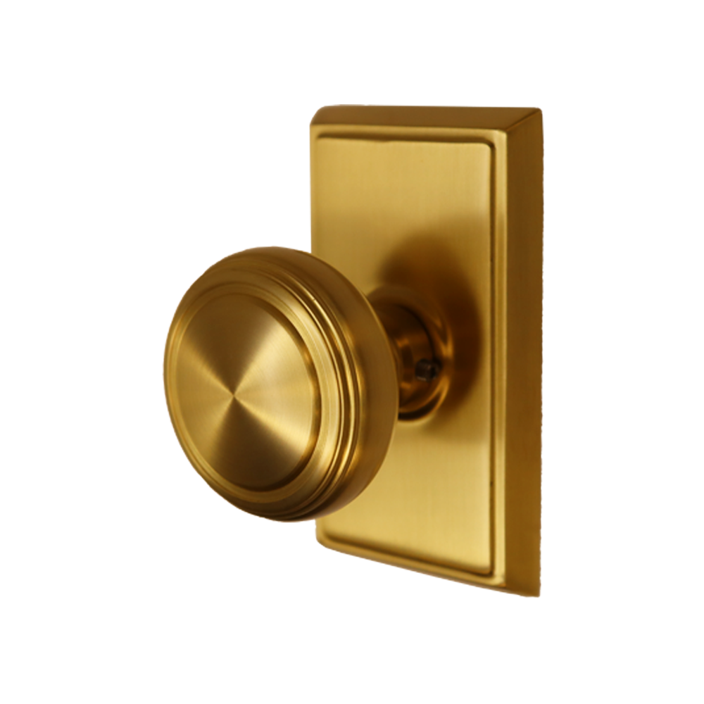 EMTEK Emtek 8521NWUS4 Norwich Knob Dummy Pair Satin Brass