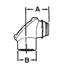 Steel Electric Products 1320 1/2 Inch Die-Cast Zinc Rigid/IMC Pulling Elbow