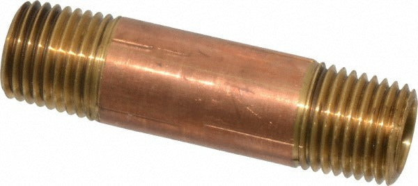 MERIT BRASS Merit Brass 2004-200BSPT Brass Pipe Nipple 1/4 Bspt