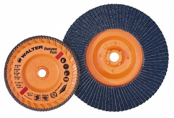 WALTER Walter Surface Technologies 06F462 Flap Disc 120 Grit Type 27