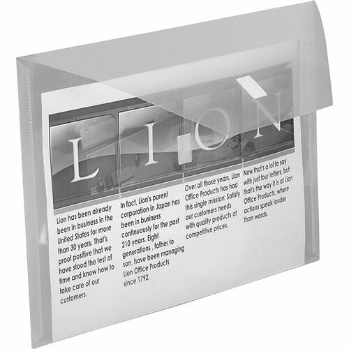 LION Lion LIO22070CR Clear Poly Envelope Dual Pocket