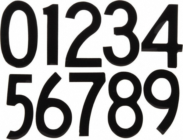 STRANCO Stranco DBV-1-NUM-100 Vinyl Number Label Set 1 Inch