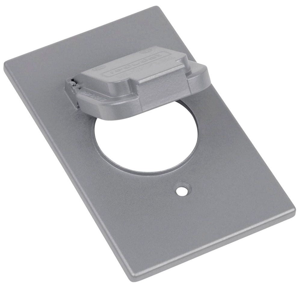 MULBERRY METAL PRODUCTS Mulberry Metal Products 30509 1-Gang Weatherproof Vertical Switch Single Receptacle Cover (1.405 in Opening)