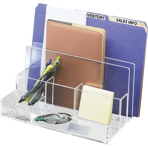 KANTEK Kantek KTKAD245 Clear Acrylic Desktop Organizer