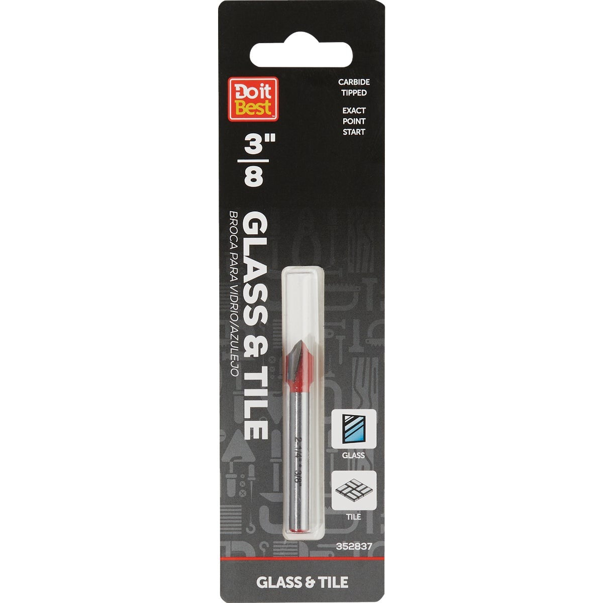 BSC PREFERRED Bsc Preferred QJDIB-GT-005 Glass Tile Drill Bit 3/8 Inch