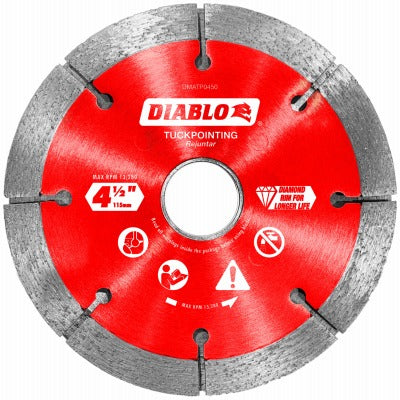 DIABLO Freud DMATP0450 Diamond Tuckpoint Blade 4.5 in Masonry