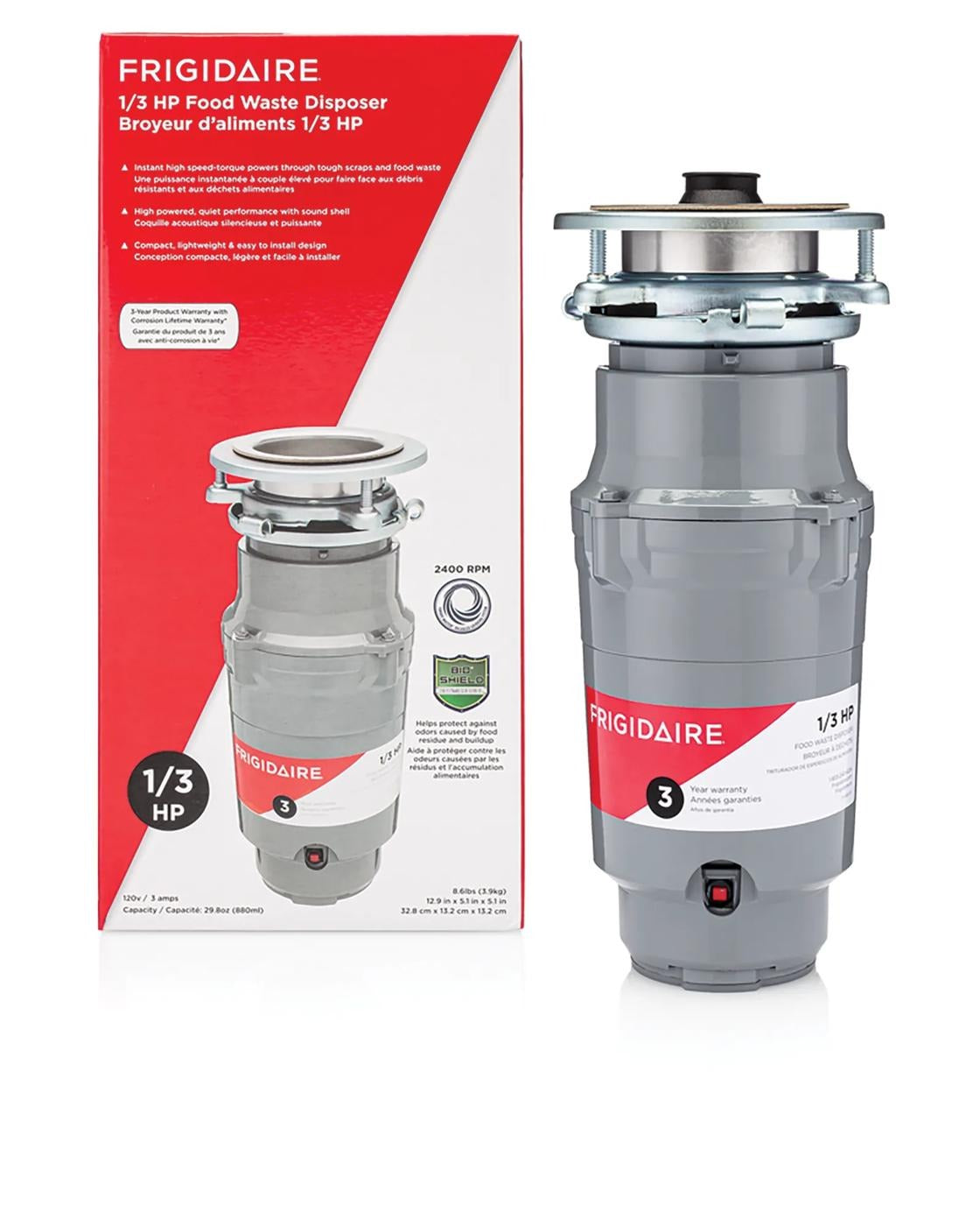 FRIGIDAIRE Frigidaire FF03DISPD1 Direct wire garbage disposal 1/3 horsepower