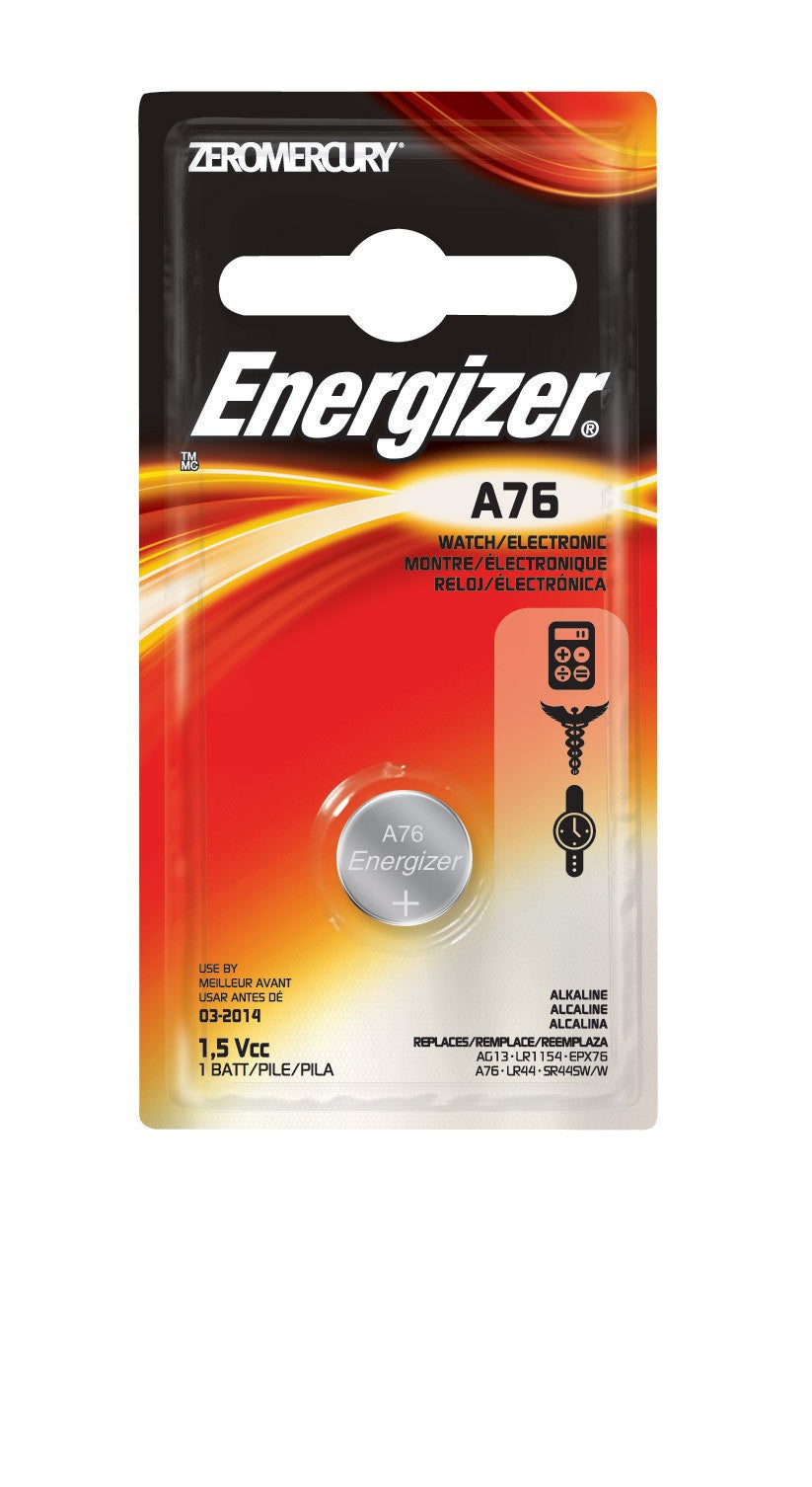 ENERGIZER Energizer A76BPZ Alkaline Battery 1.5V (1 Pack) LR44
