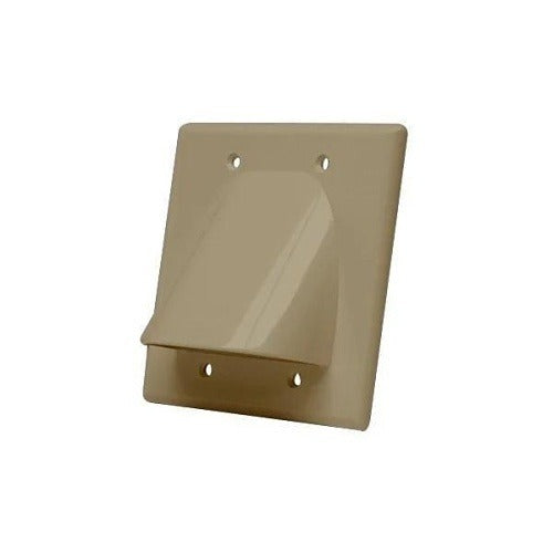 VANCO Vanco WPBW2I 2-gang Cable Wall Plate Ivy