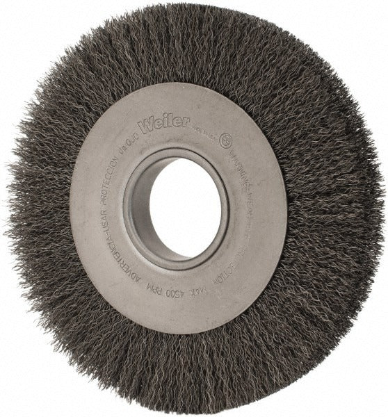 WEILER Weiler 98538 Wheel Brush 8 in Carbon Steel Crimped Wire