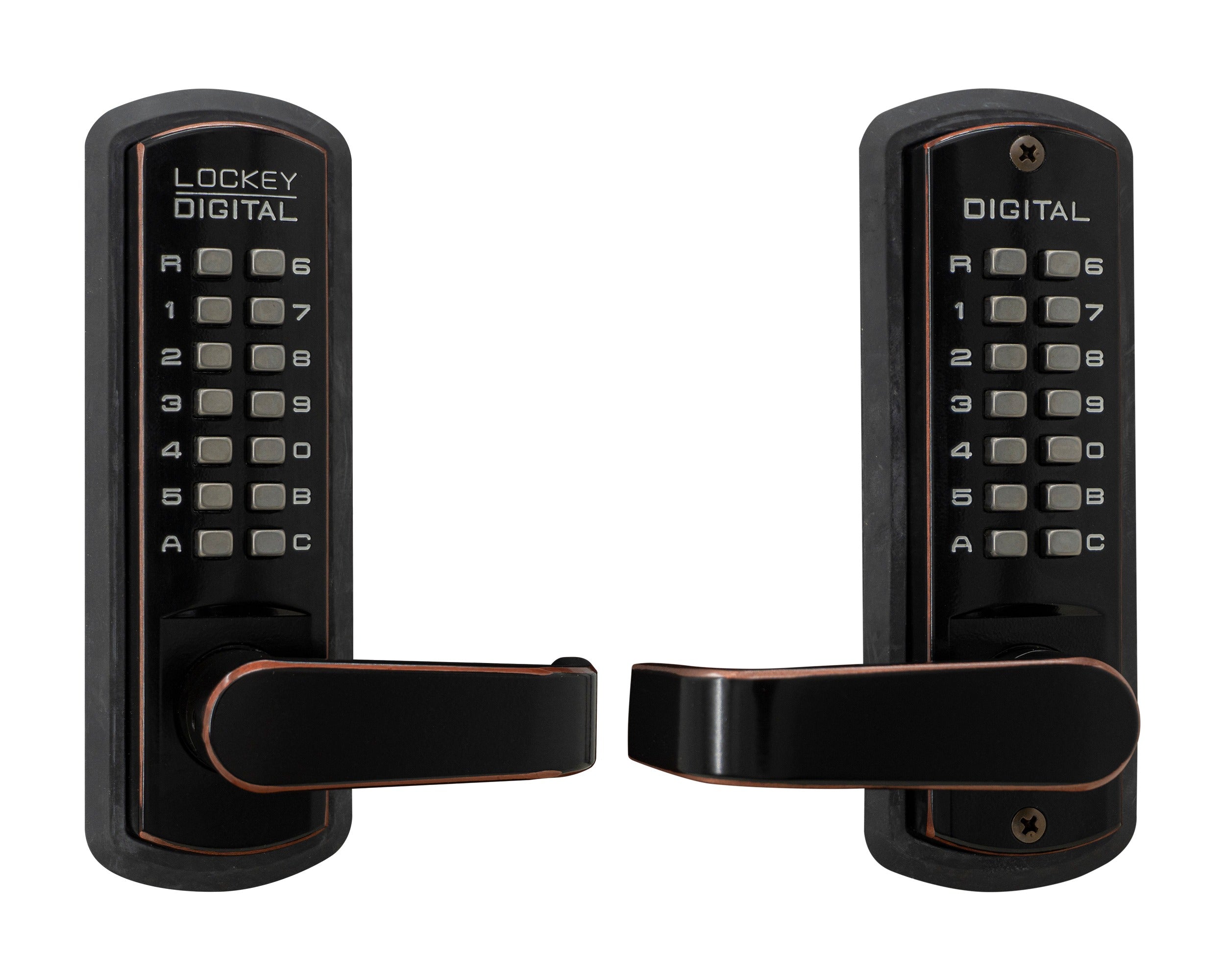 LOCKEY Lockey 3835OILDC Keyless Lever Lock Oil Rubbed Bronze
