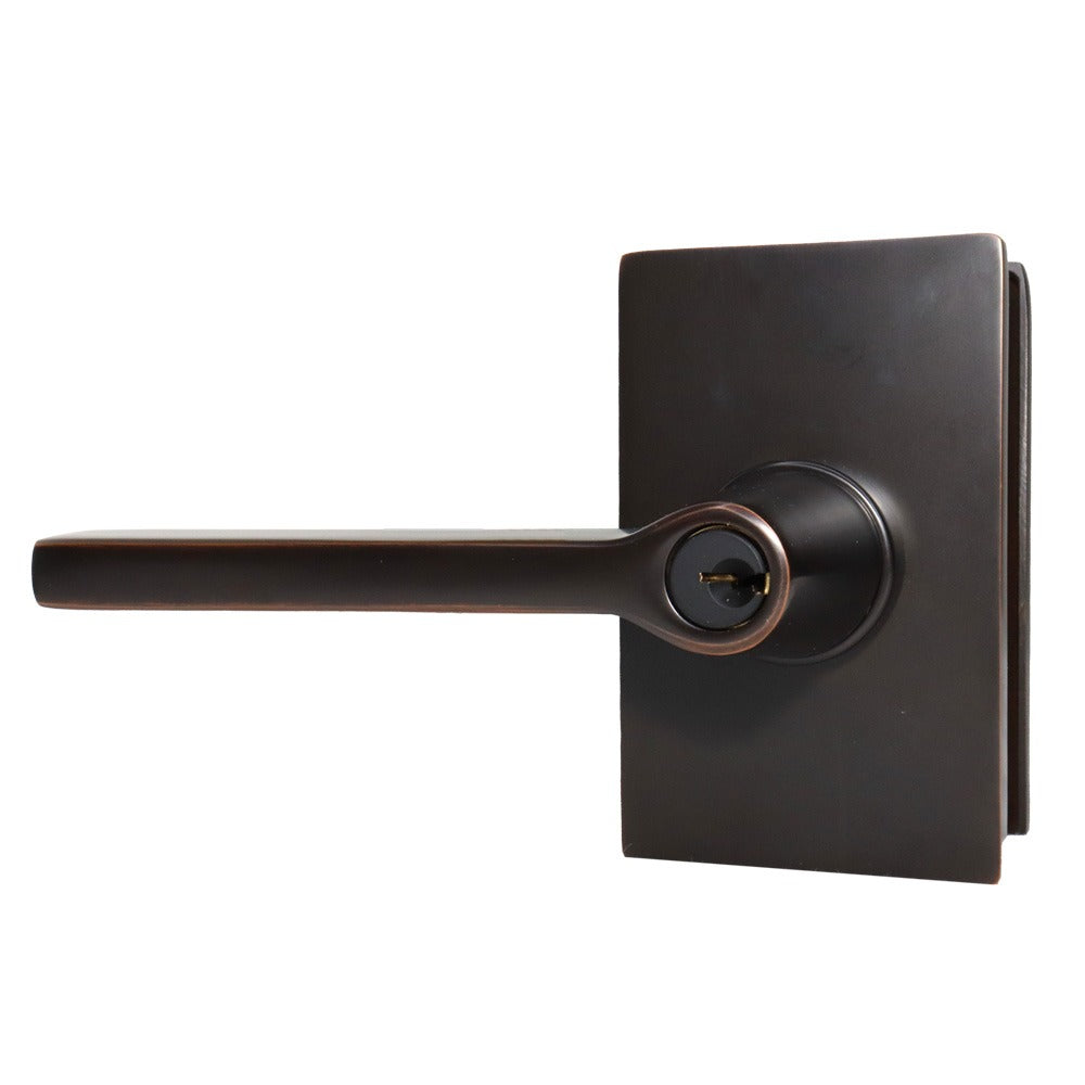 EMTEK Emtek 5123HLOUS10BLH Helios Lever Keyed Entry Left Hand