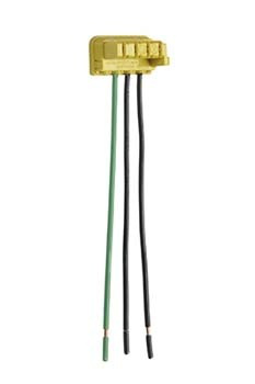 Legrand PTS6SOL3 PlugTail Connector, Single Pole Switch, 3-Wire, 6 in Green, Black, Black